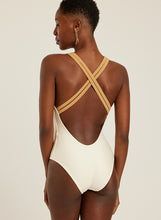 Load image into Gallery viewer, ROPE V NECK ONE PIECE 107 OFF WHITE Lenny Niemeyer SS24