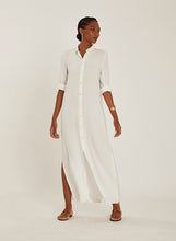 Load image into Gallery viewer, Side Slit Long Chemisier Dress 16081 Off White Lenny Niemeyer W23