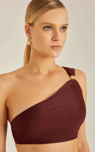 ONE SHOULDER DETAIL BIKINI 48100440.48110525 MERLOT Lenny Niemeyer 25