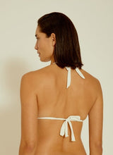 Load image into Gallery viewer, Adjustable Halter HW Ruched Bikini C11T2 Off White Lenny SS22