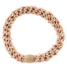 Load image into Gallery viewer, Kknekki Elastic Bracelet BONDEP22 - Peach Coral-Beige Glitter Stripe
