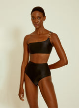 Load image into Gallery viewer, Rings One Shoulder HW Bikini C362T530 Black Lenny SS22