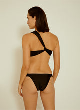 Load image into Gallery viewer, One Shoulder Loop Draped Bikini C2T552 Black Lenny SS22