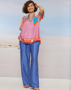 Lilian Knit Collar Rangoli Shirt 123L31288