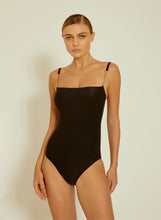 Load image into Gallery viewer, Strap Detail Square One Piece 49 Black Lenny SS22