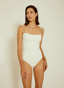 Strap Detail Square One Piece 49 Off White Lenny SS22