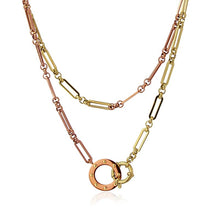 Load image into Gallery viewer, Marriage Link Necklace BCO095 Golden Rose Gold