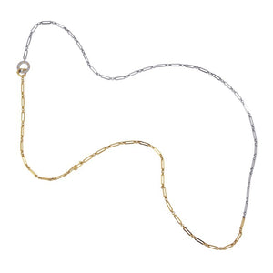 Marriage Link Necklace BCO095 Golden Silver