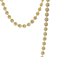 Load image into Gallery viewer, Long Circles Necklace BCO086 Steel Golden