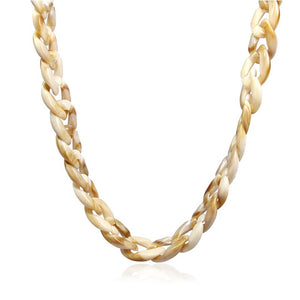 Color Link Necklace BCO159 Beige