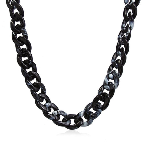 Color Link Necklace BCO159 Black