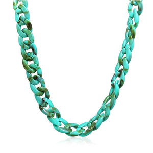 Color Link Necklace BCO159 Turquoise