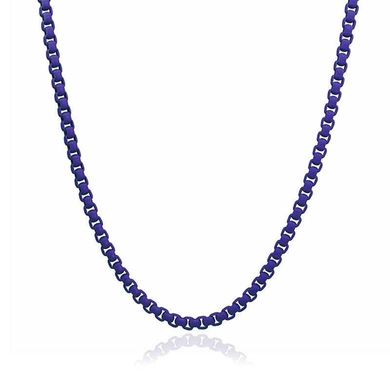 One Color Enamel Necklace BCO171 Royal Blue