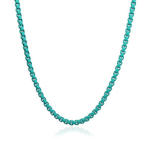 One Color Enamel Necklace BCO171 Turquoise