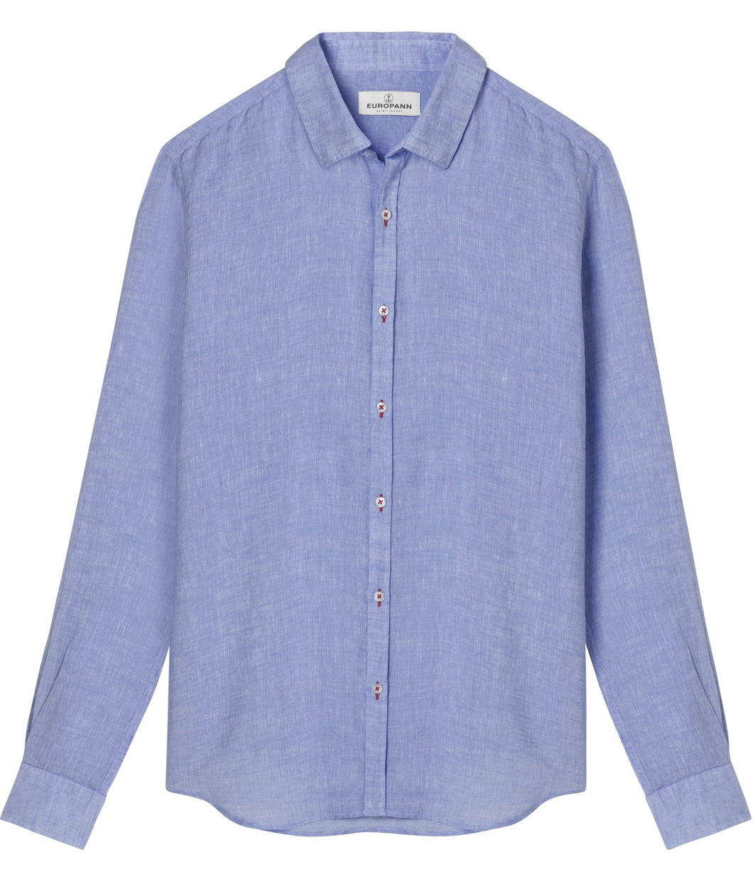 Jonas Ocean Blue - Plain Linen Shirt