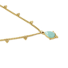 Load image into Gallery viewer, Opal Necklace Opal BCO024 Steel Golden Turquoise