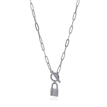 Load image into Gallery viewer, Padlock Neklace BCO142 Steel Silver
