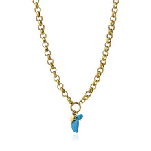 Load image into Gallery viewer, Stone Necklace BCO140 Golden Turquoise
